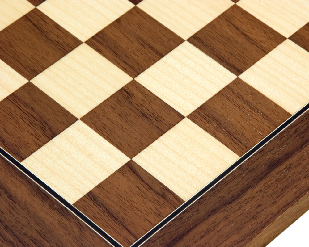 17.75 Inch Wenge and Maple Deluxe Chess Board 