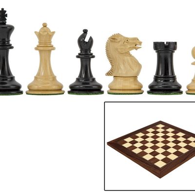17.75 Inch Wenge and Maple Deluxe Chess Board