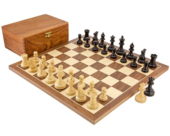 Competition Staunton Walnut Chess Set With Magnetic Case - The Chess Store